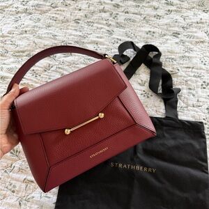 Strathberry Mosaic Bag- Oxblood (Regular Size)